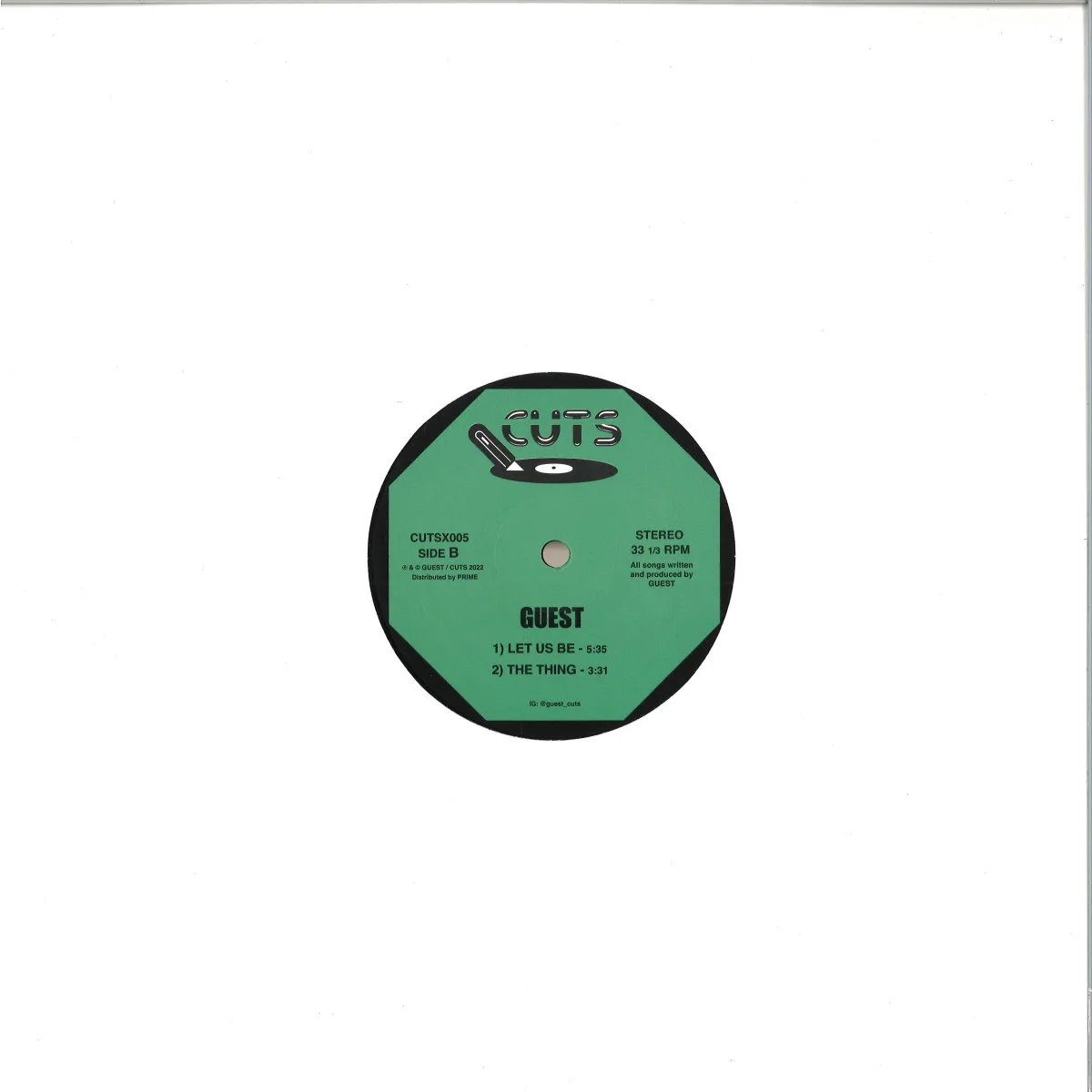 Back cover — Guest — A Place For Us EP