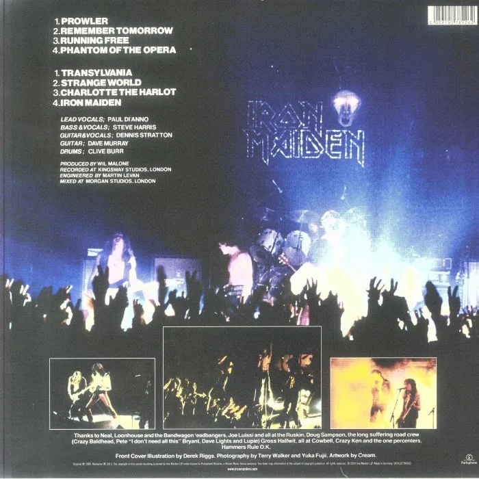 Back cover — IRON MAIDEN — Iron Maiden (remastered)