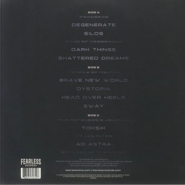 Back cover — STARSET — Silos