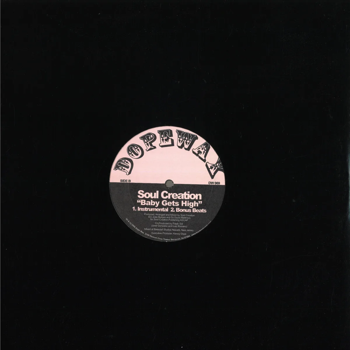 Back cover — Soul Creation — Baby Gets High