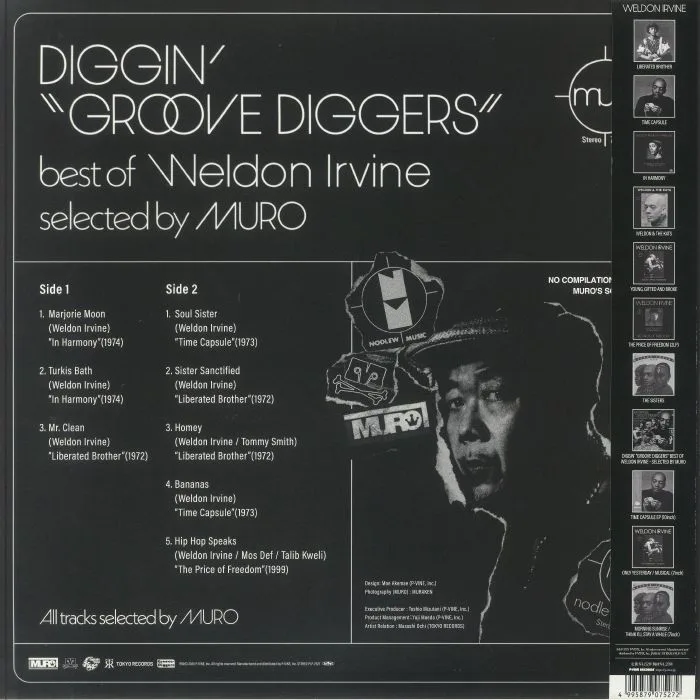 Обратная сторона обложки — DJ MURO / WELDON IRVINE — Diggin' Groove Digger: Best of Weldon Irvine (Japanese Edition)