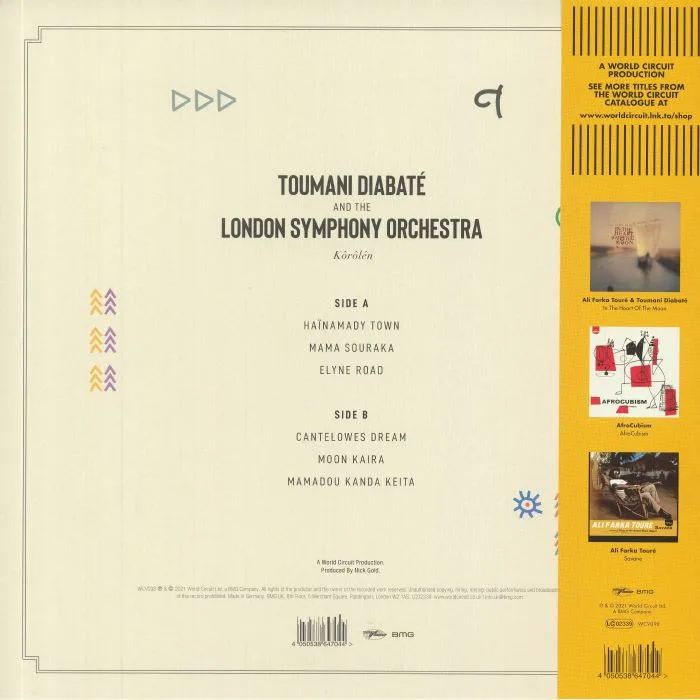 Обратная сторона обложки — Toumani DIABATE / THE LONDON SYMPHONY ORCHESTRA — Korolen