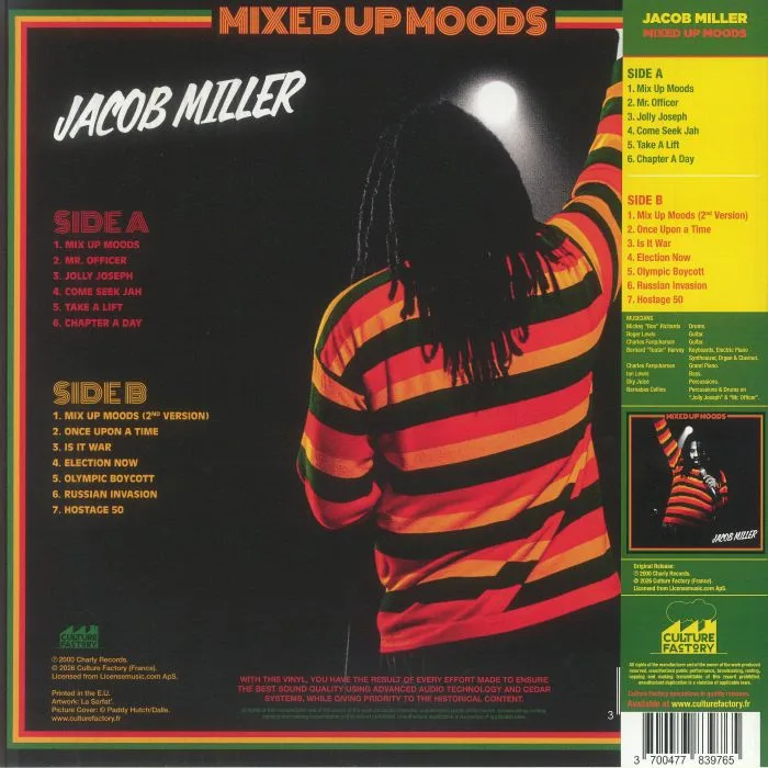 Обратная сторона обложки — Jacob MILLER — Mixed Up Moods (reissue)