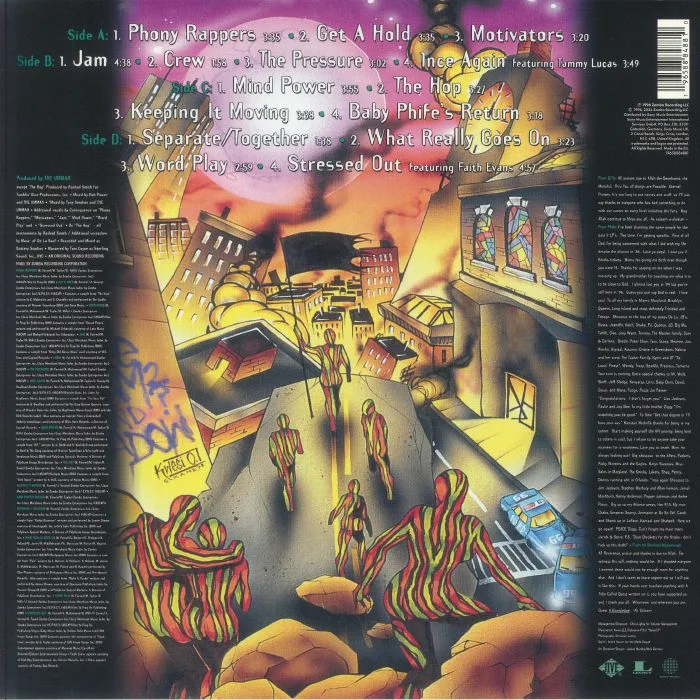 Обратная сторона обложки — A TRIBE CALLED QUEST — Beats Rhymes & Life (reissue)