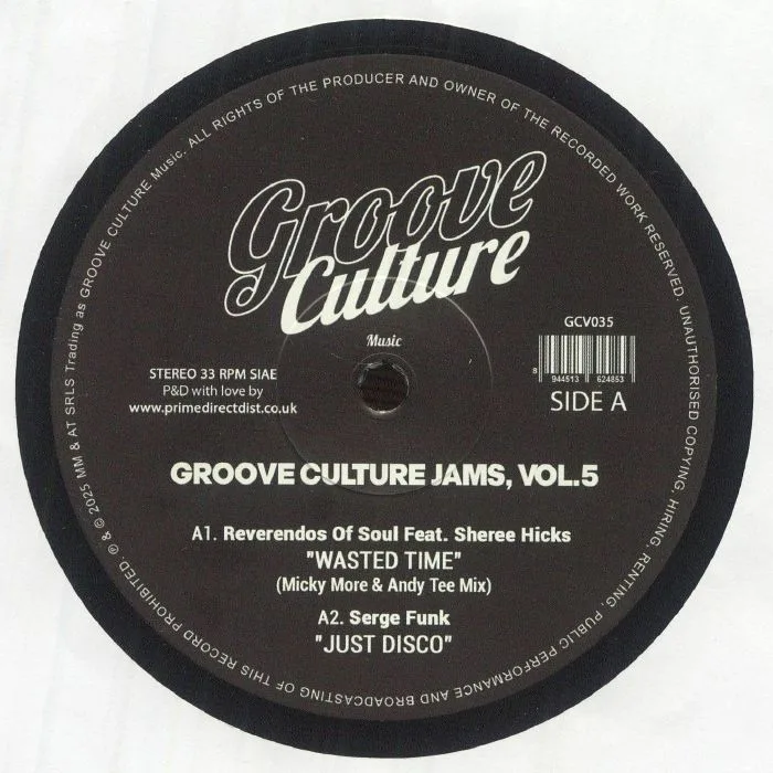 Лицевая сторона обложки — MICKY MORE / ANDY TEE / SERGE FUNK / REVERENDOS OF SOUL — Groove Culture Jams Vol 5