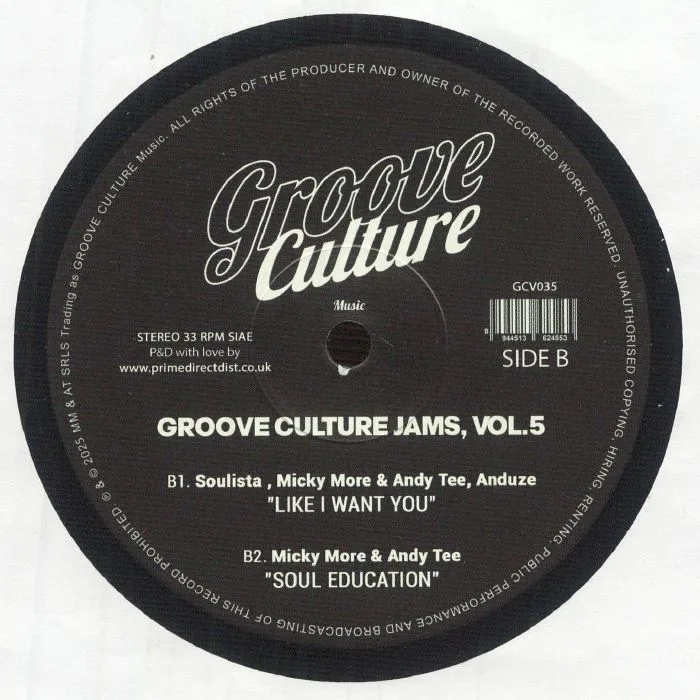 Обратная сторона обложки — MICKY MORE / ANDY TEE / SERGE FUNK / REVERENDOS OF SOUL — Groove Culture Jams Vol 5