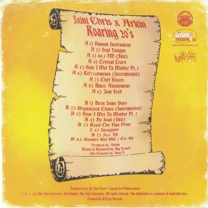 Back cover — SXINT CHRIS / ARKIN — Roaring 20's