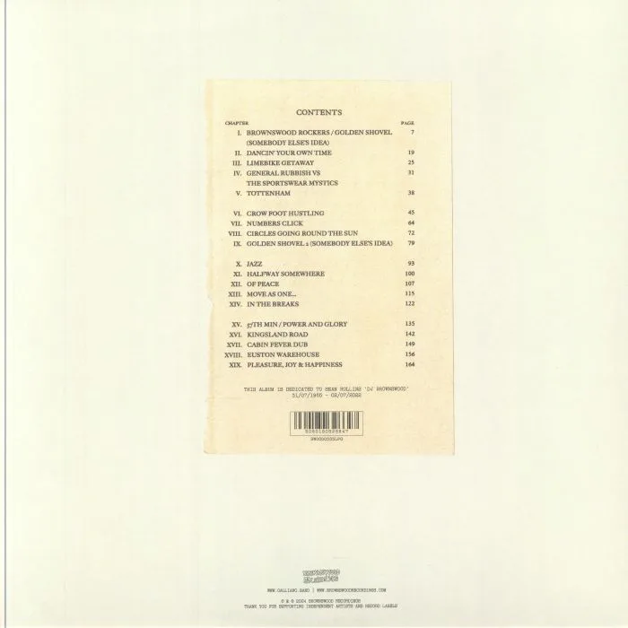 Back cover — GALLIANO — Halfway Somewhere