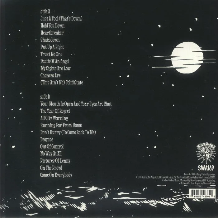 Back cover — SULTANS — Ghost Ship (reissue)