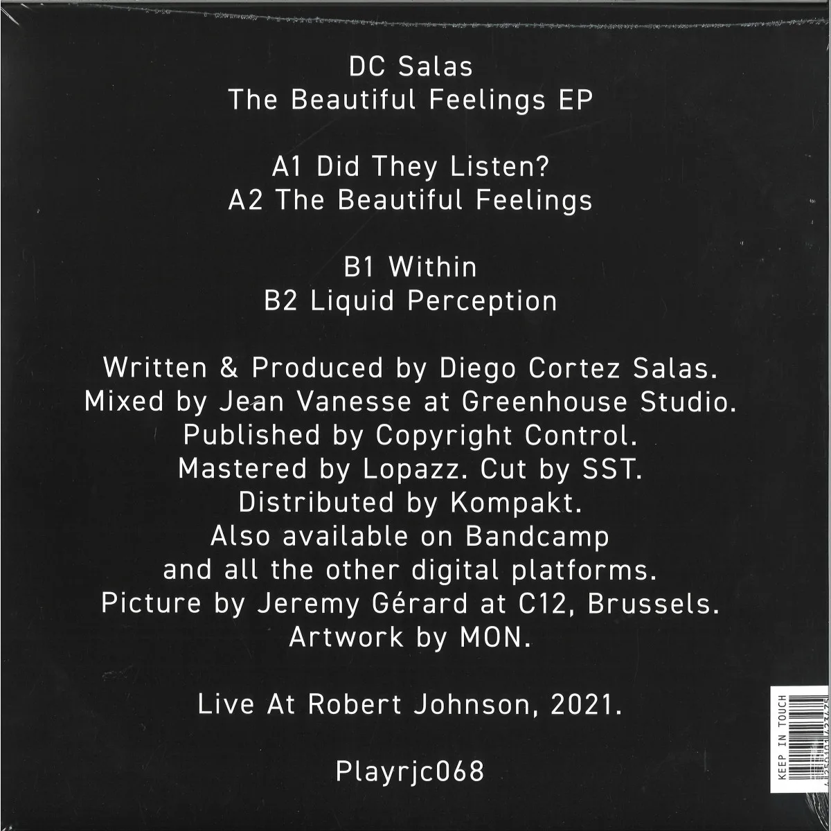 Back cover — Dc Salas — The Beautiful Feelings EP