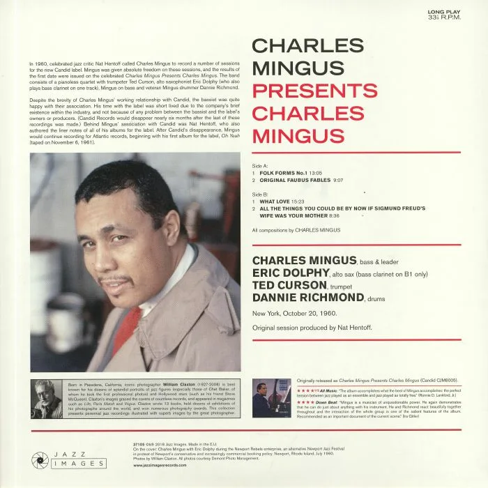 Back cover — Charles MINGUS — Presents Charles Mingus: Deluxe Edition (reissue)