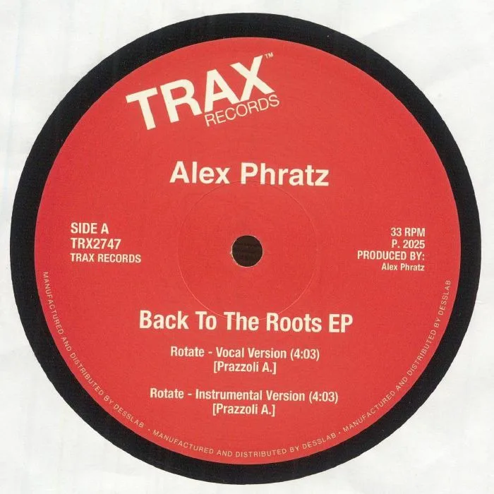 Лицевая сторона обложки — Alex PHRATZ — Back To The Roots EP