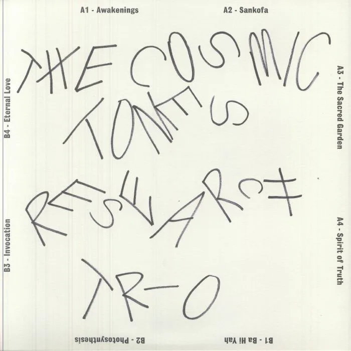 Back cover — The COSMIC TONES RESEARCH TRIO — The Cosmic Tones Research Trio