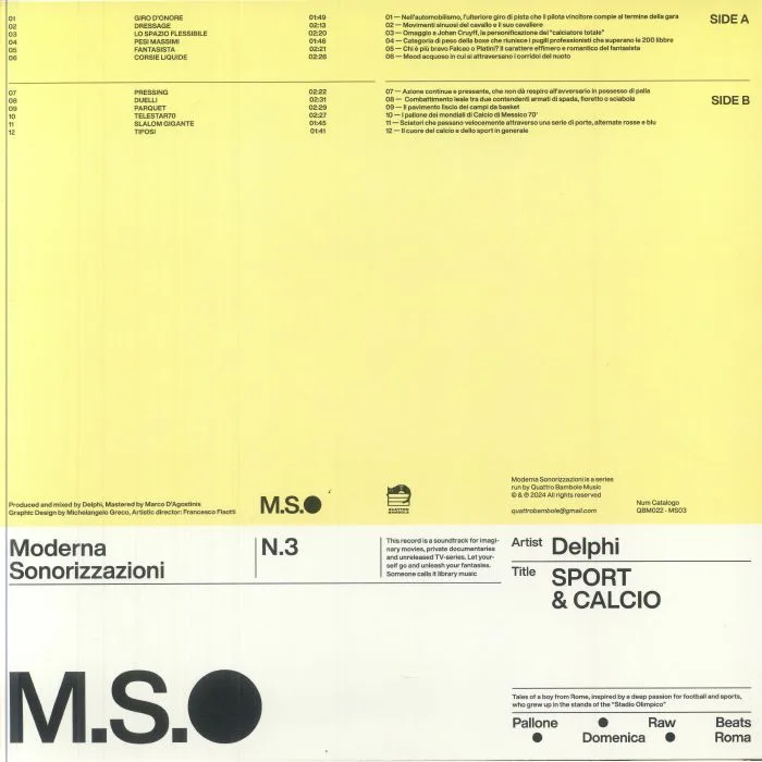 Back cover — DELPHI — Sport & Calcio