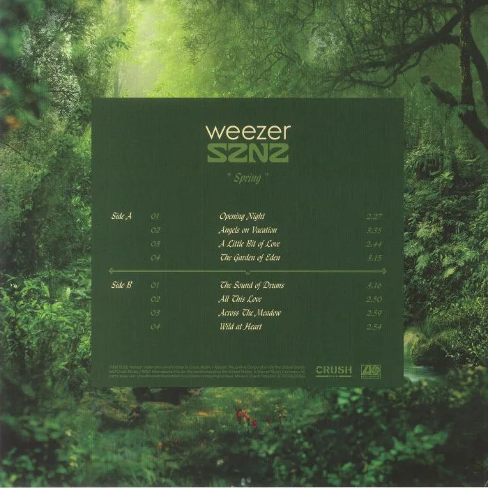 Обратная сторона обложки — WEEZER — SZNZ: Spring