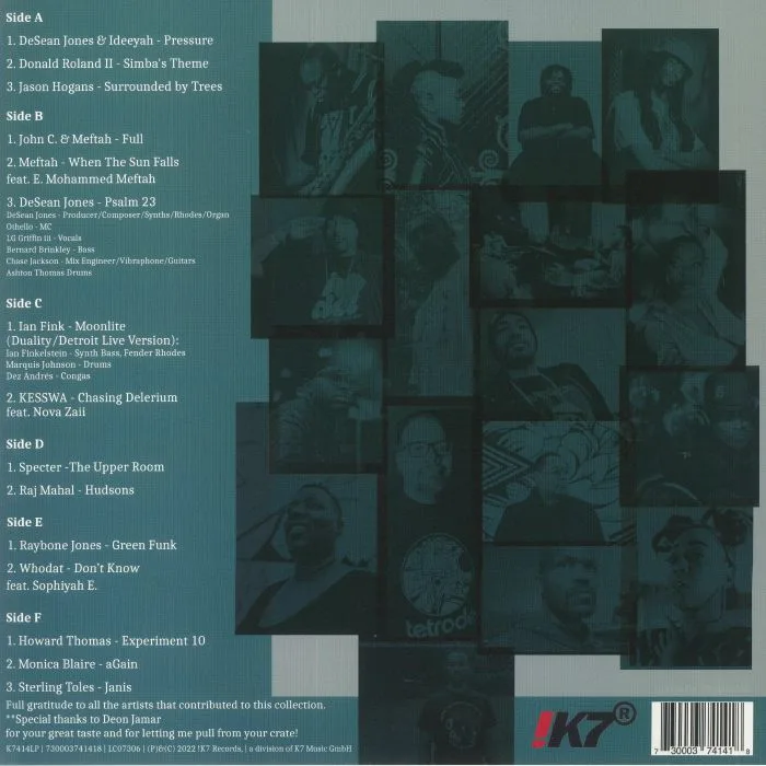 Back cover — Theo PARRISH / VARIOUS — DJ Kicks: Detroit Forward