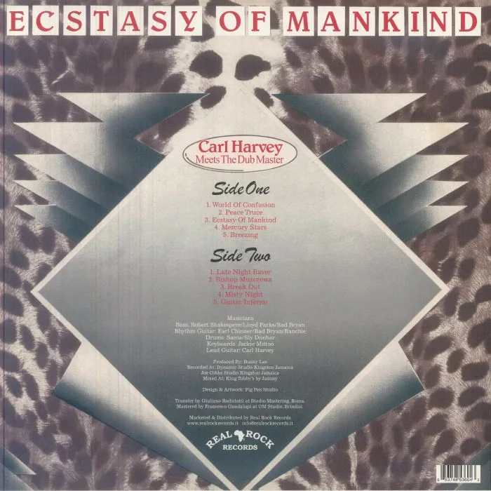 Back cover — Carl HARVEY — Ecstasy Of Mankind (Record Store Day RSD 2026)