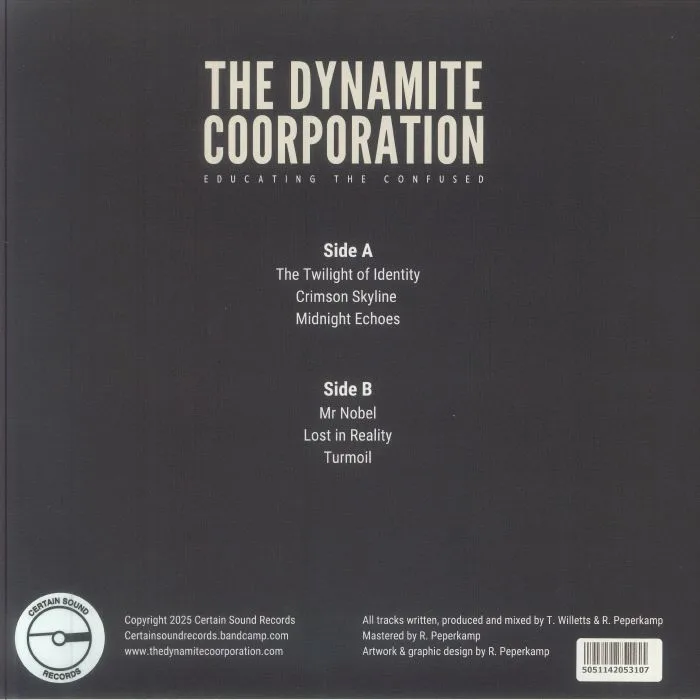 Обратная сторона обложки — The DYNAMITE COORPORATION — Educating The Confused