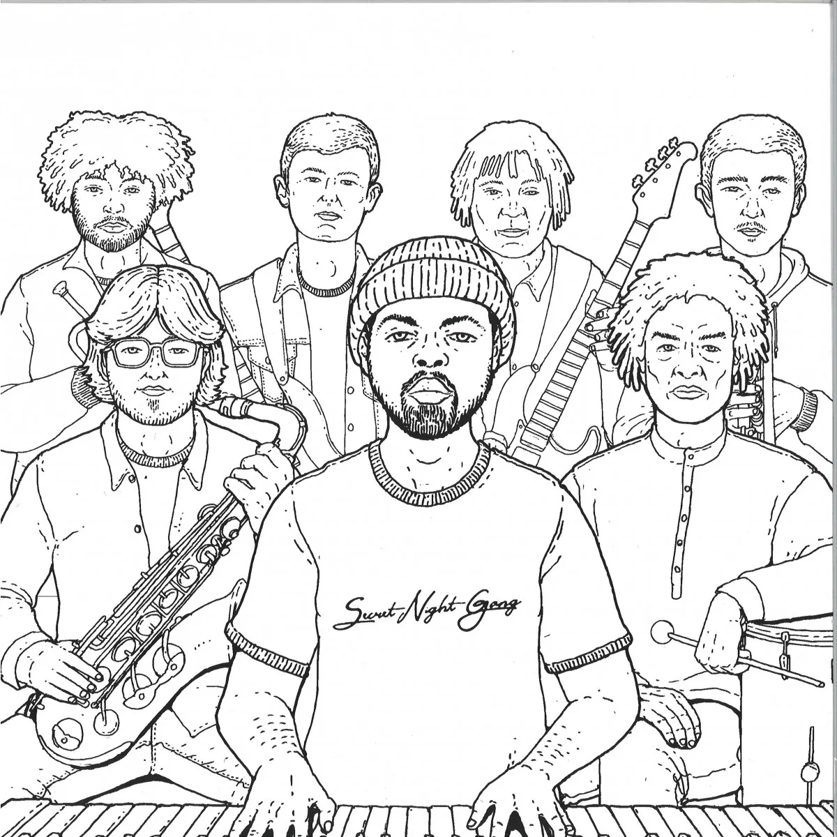 Front cover — Secret Night Gang — SECRET NIGHT GANG LP