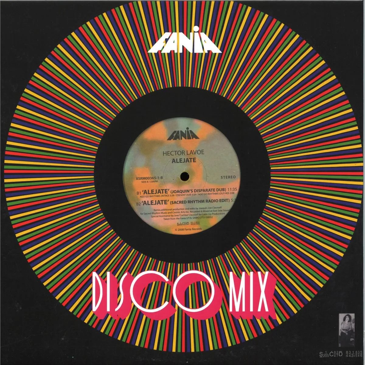 Обратная сторона обложки — Hector Lavoe — Alejate / Joe Claussell Remix