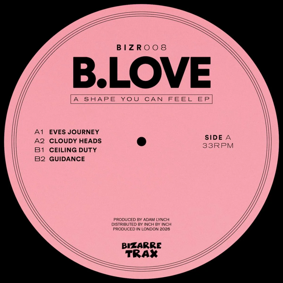 Лицевая сторона обложки — B.Love — A Shape You Can Feel EP