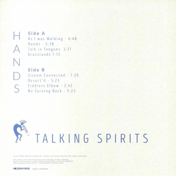 Back cover — TALKING SPIRITS — HANDS