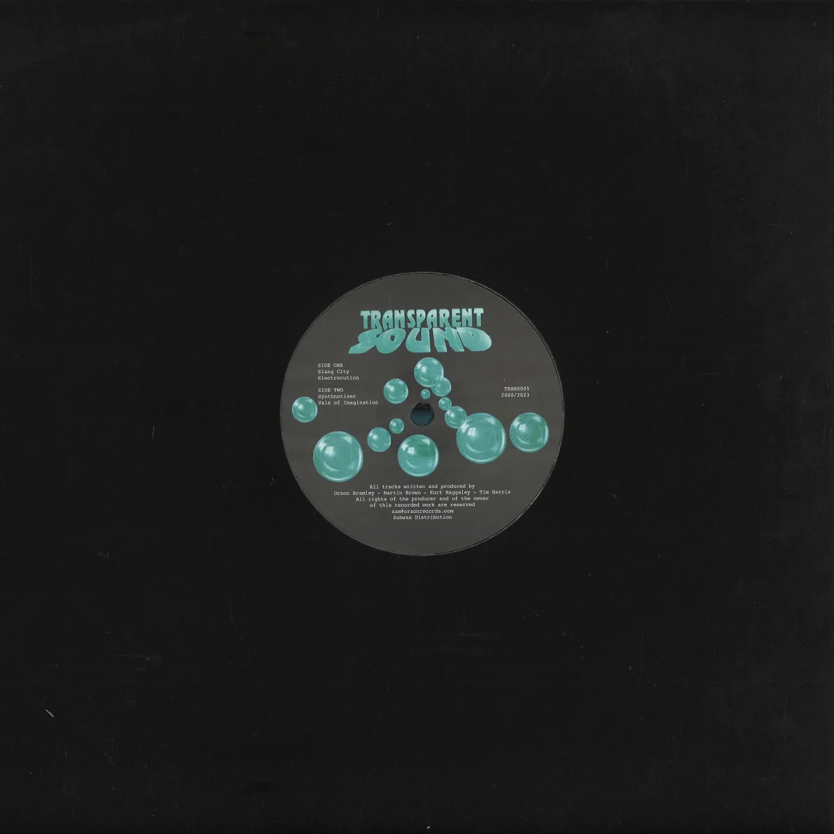 Back cover — Transparent Sound — Slang City