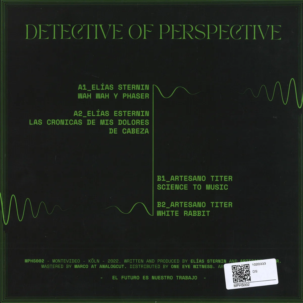 Back cover — Elías Sternin&Artesano Titer — Detective of Perspective