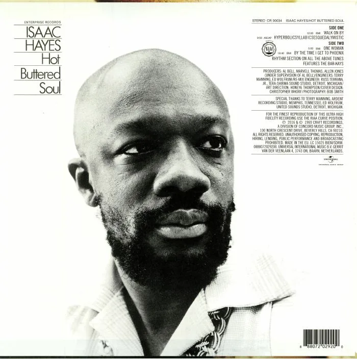 Обратная сторона обложки — Isaac HAYES — Hot Buttered Soul (remastered)