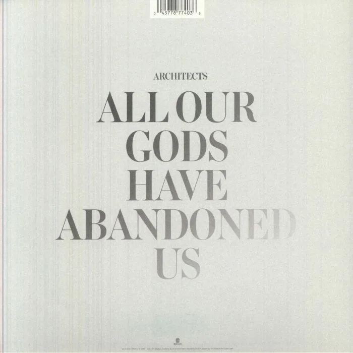 Back cover — ARCHITECTS — All Our Gods Have Abandoned Us (10th Anniversary Edition)