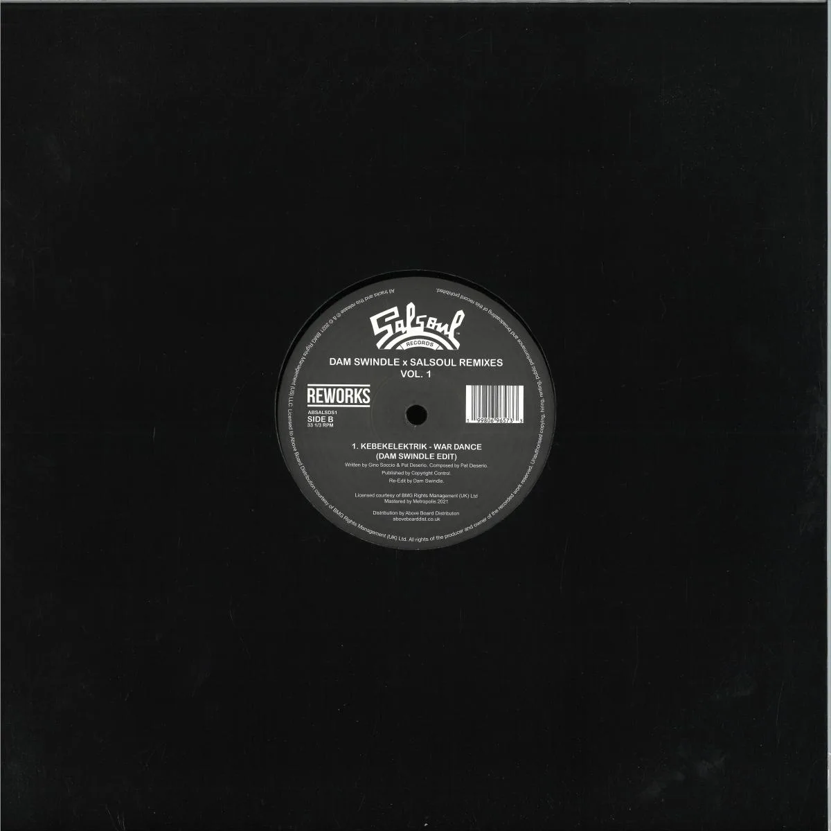 Обратная сторона обложки — Kebekelektrik / First Choice — Dam Swindle x Salsoul Remixes Vol. 1
