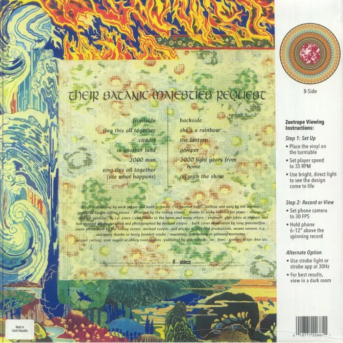 Обратная сторона обложки — The ROLLING STONES — Their Satanic Majesties Request (National Album Day 2025)