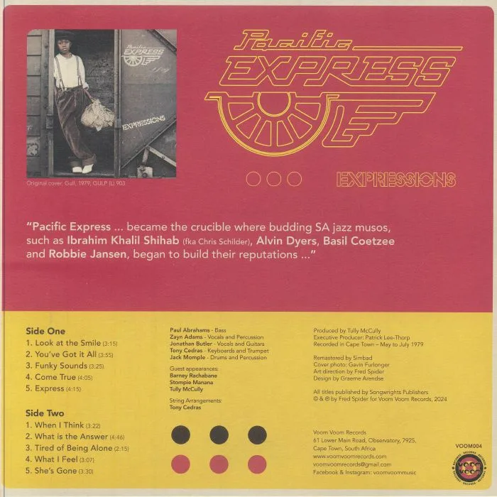 Back cover — PACIFIC EXPRESS — Expressions (reissue)