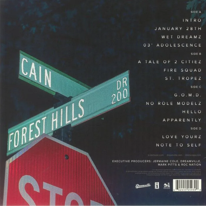 Back cover — J COLE — 2014 Forest Hills Drive (reissue)