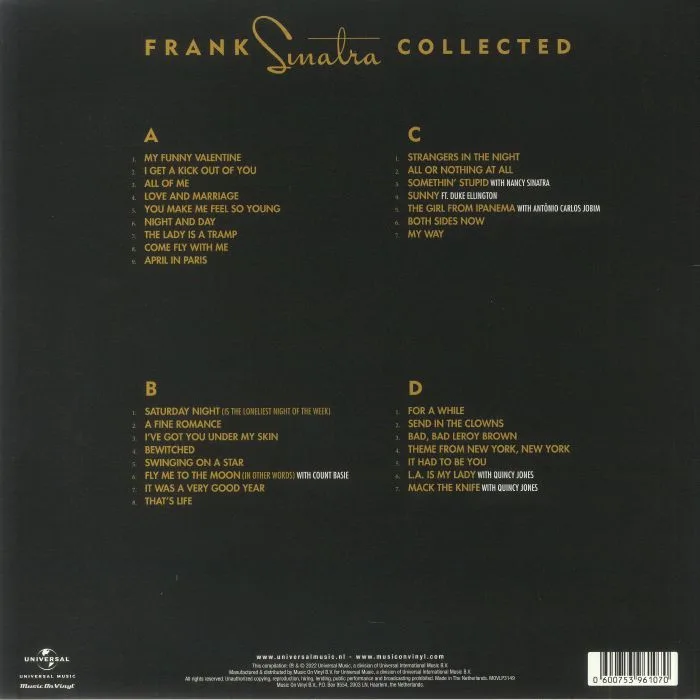 Back cover — Frank SINATRA — Collected