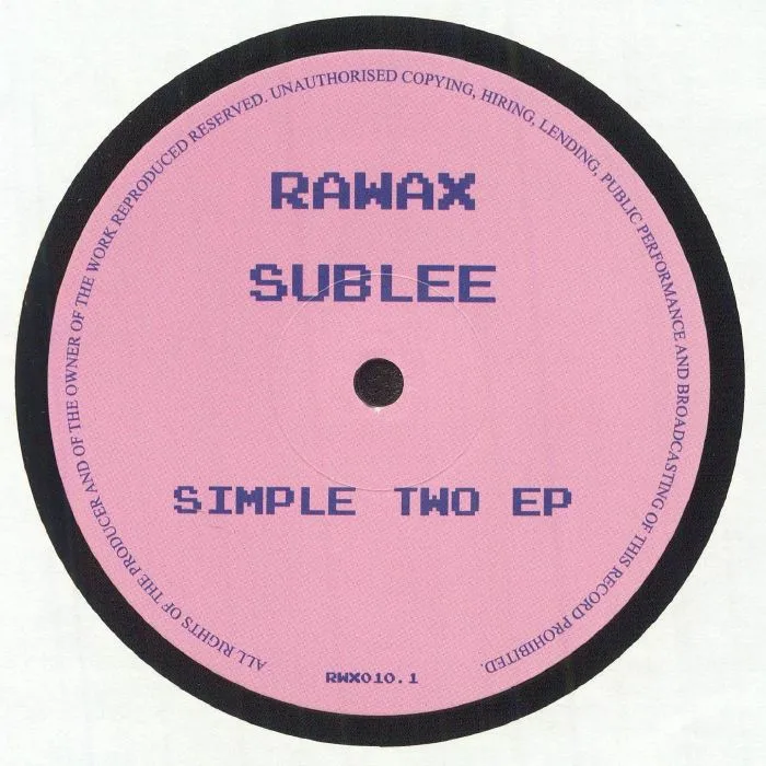 Front cover — SUBLEE — Simple Two EP