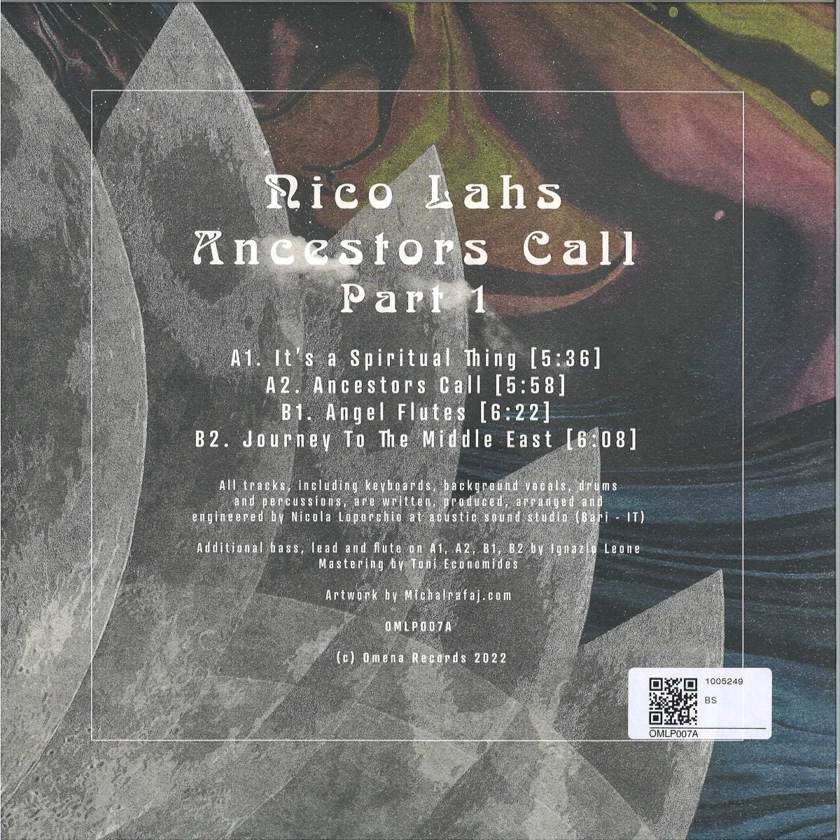 Back cover — Nico Lahs — ANCESTORS CALL (PART 1)