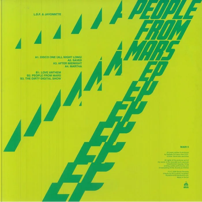 Back cover — LDF / JAVONNTTE — People From Mars EP