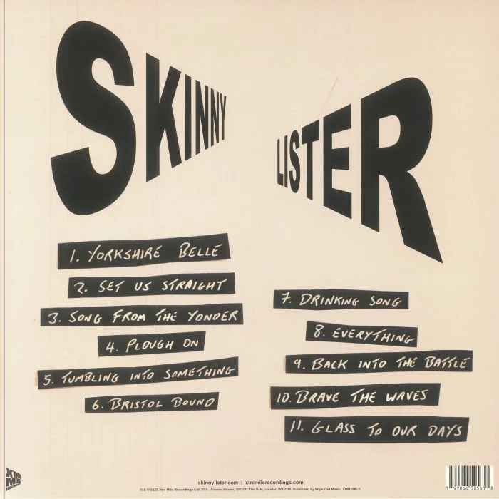 Обратная сторона обложки — SKINNY LISTER — Songs From The Yonder