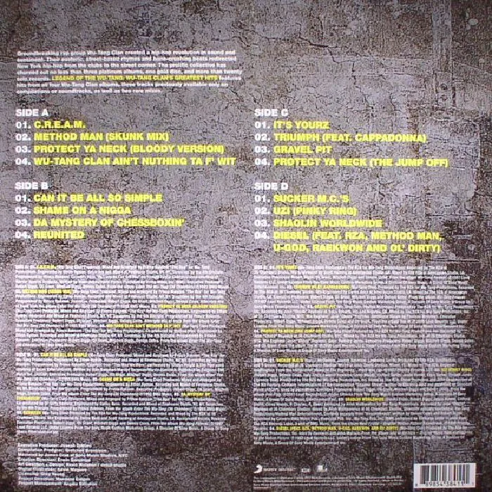 Back cover — WU TANG CLAN — Legend Of The Wu Tang: Wu Tang Clan's Greatest Hits (reissue)