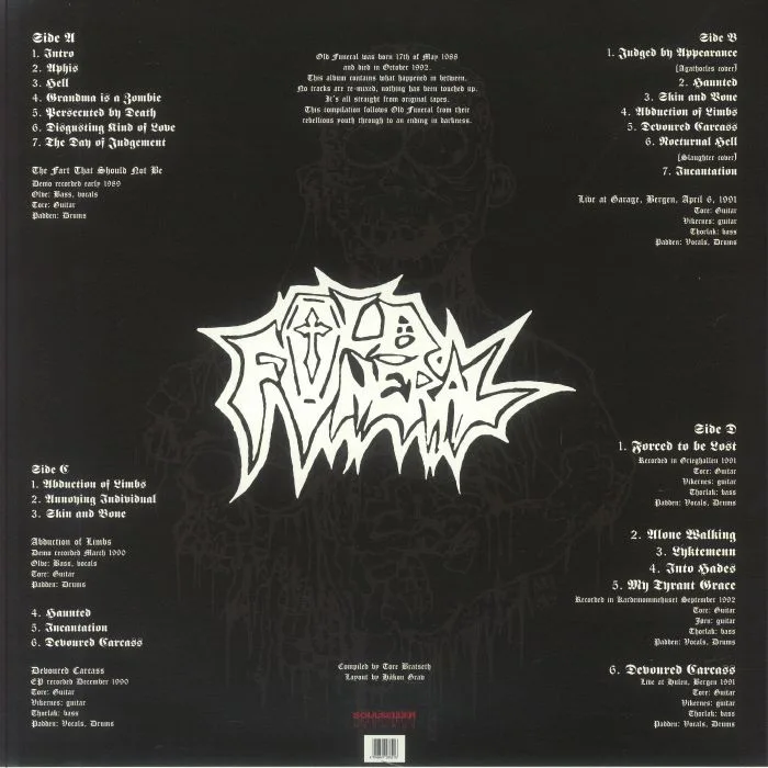 Back cover — OLD FUNERAL — Our Condolences