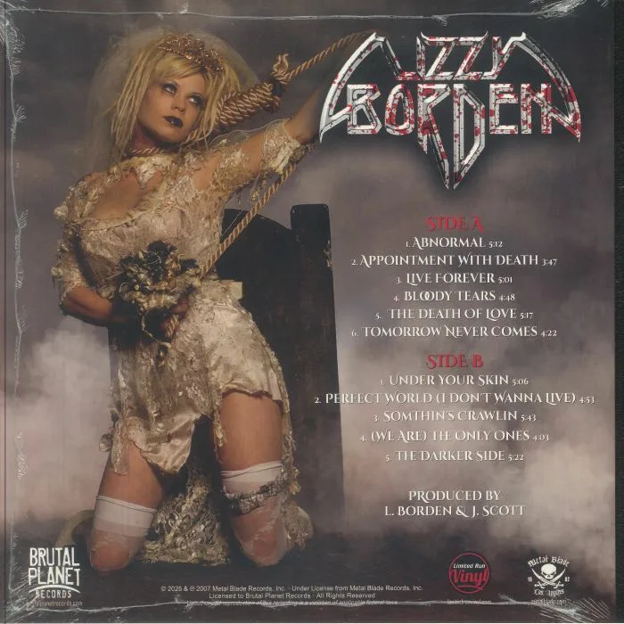 Back cover — Lizzy BORDEN — Appointment With Death (reissue)
