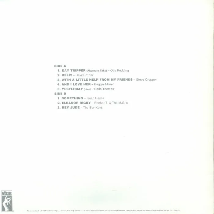 Обратная сторона обложки — VARIOUS — Stax Does The Beatles (reissue)