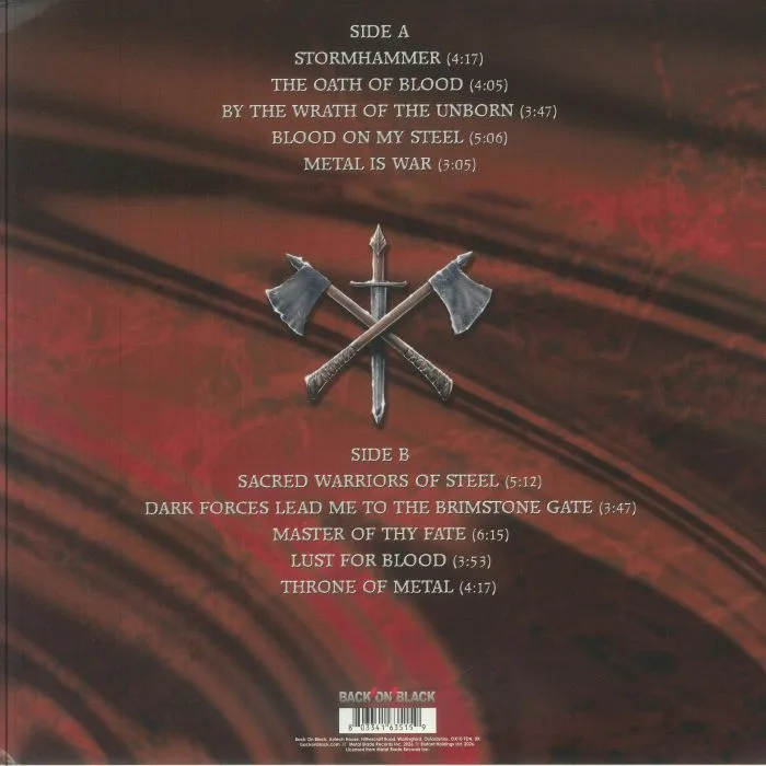 Обратная сторона обложки — SACRED STEEL — Bloodlust (reissue)