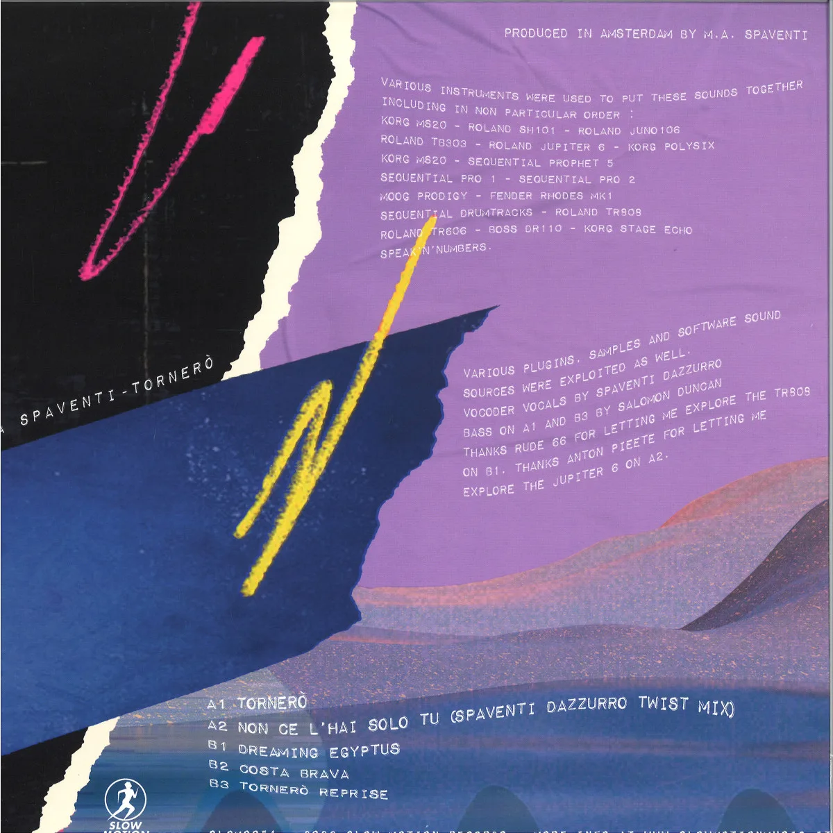 Обратная сторона обложки — Ma Spaventi — TORNERÒ EP