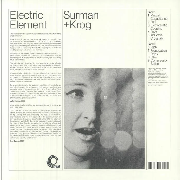 Обратная сторона обложки — SURMAN / KROG — Electric Element (B-STOCK)