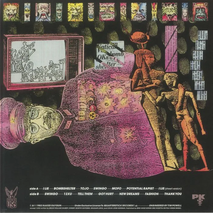 Back cover — NAKED RAYGUN — Basement Screams (remastered)