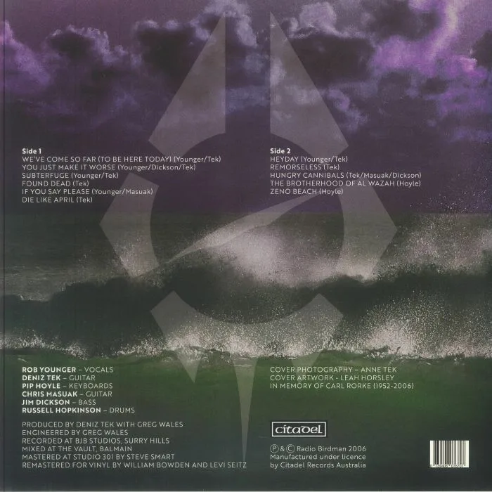 Back cover — RADIO BIRDMAN — Zeno Beach