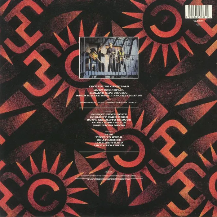 Back cover — FINE YOUNG CANNIBALS — Fine Young Cannibals (reissue)