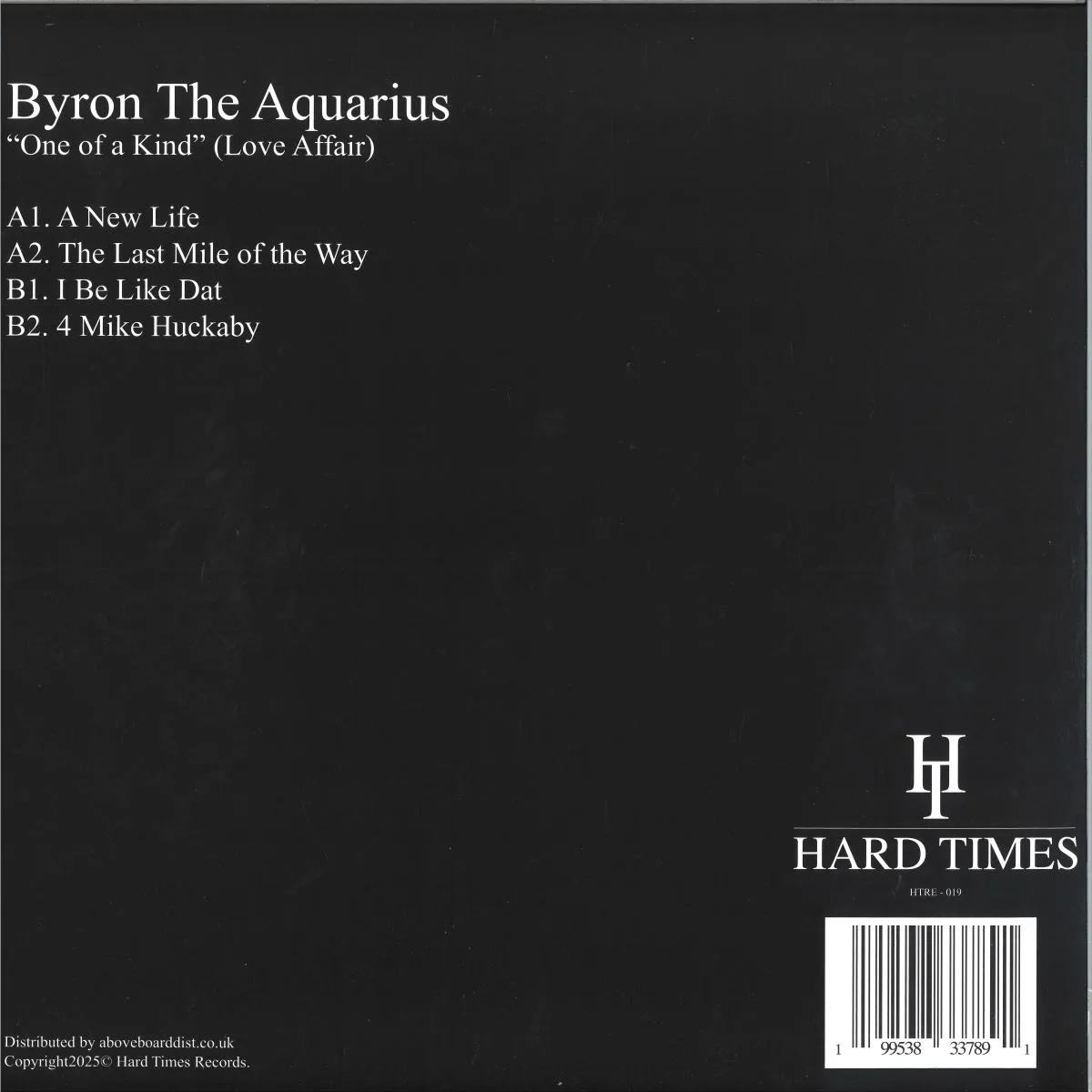Обратная сторона обложки — Byron The Aquarius — One Of A Kind (Love Affair)